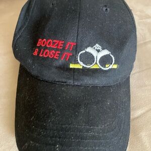 Vintage Booze It & Lose It Black Hat